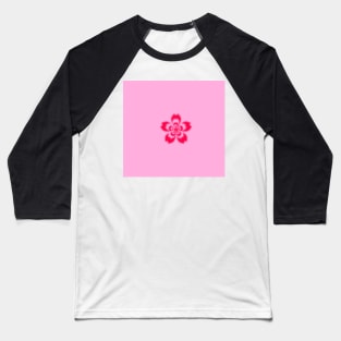 pink hibiscus aura print Baseball T-Shirt